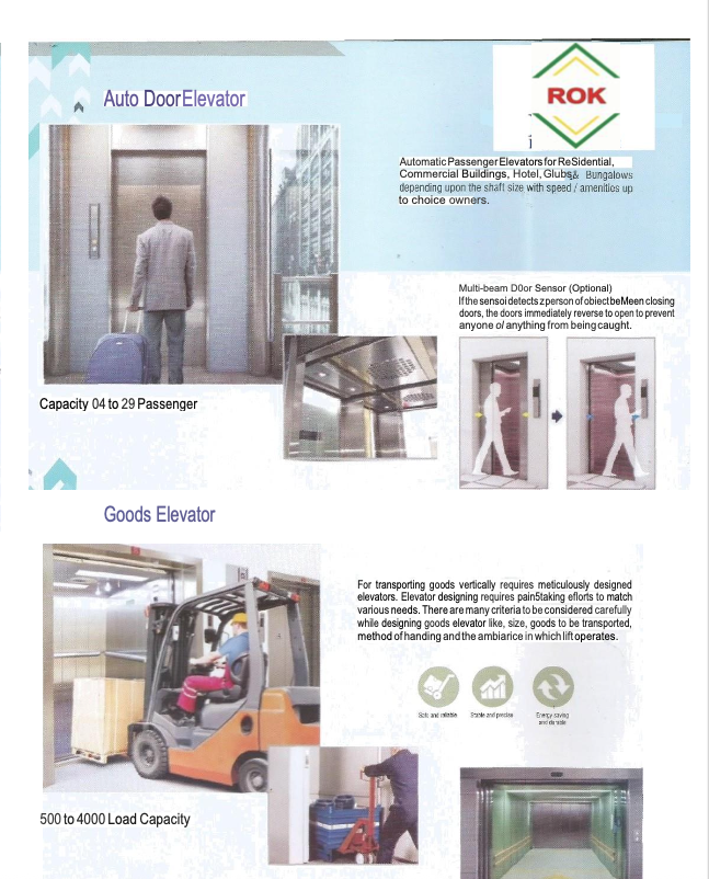 Goods Elevators for industrial applications